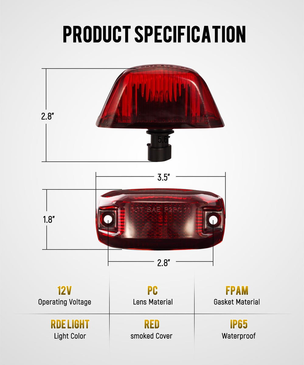 Partsam bright cab lights help other drivers notice your vehicle in low light.