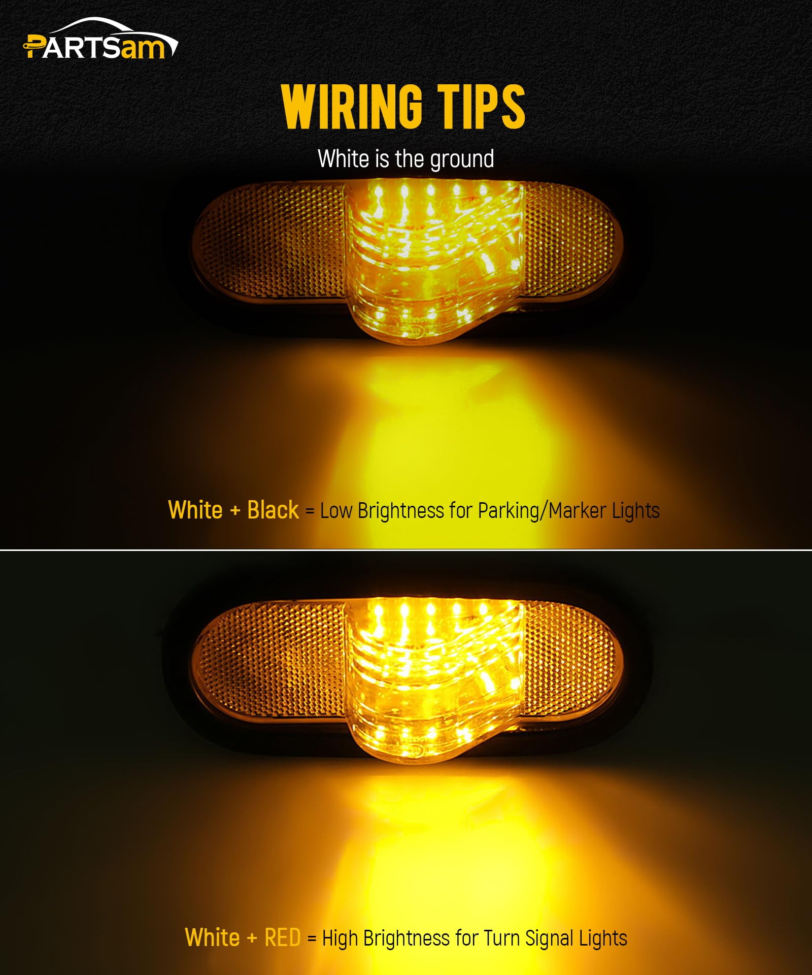 Partsam oval LED marker light is waterproof for tough road conditions