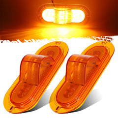 Partsam oval LED mid-ship light with amber lens for clear trailer signaling and weatherproof reliability.