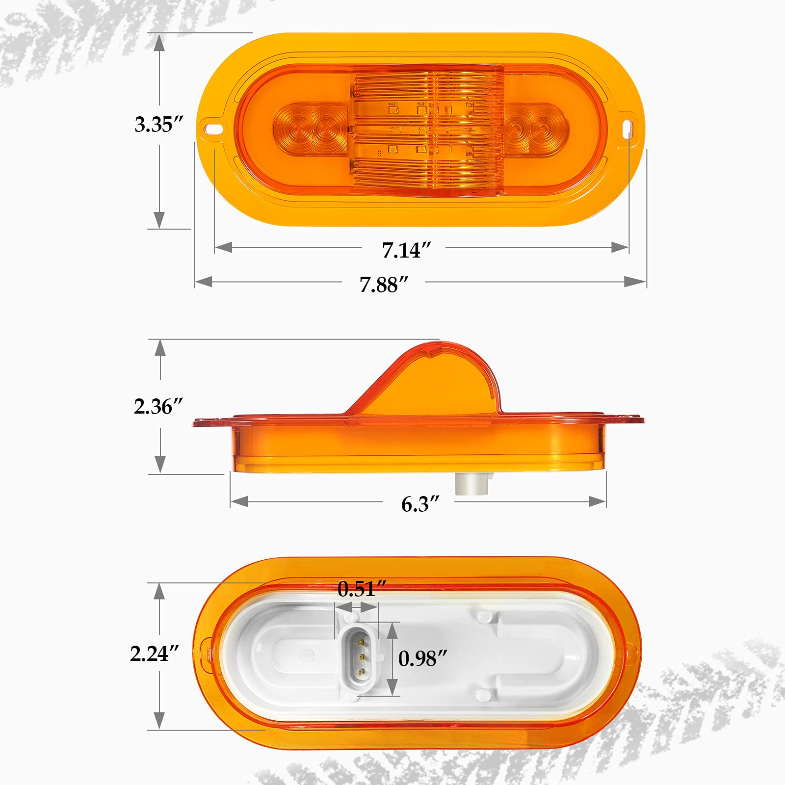 Partsam weather-tight plug helps block moisture in exposed trailer mounting areas.