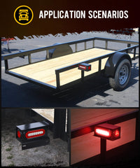Partsam 6-inch oval LED tail light for bright rear visibility