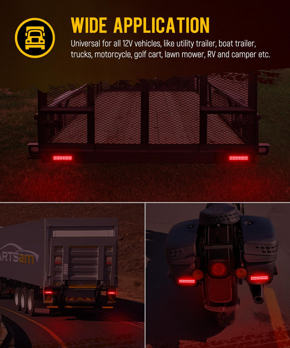 Partsam package includes two lights with foam pads and screws.