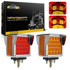 Partsam pedestal light red/amber for bold truck visibility on the road