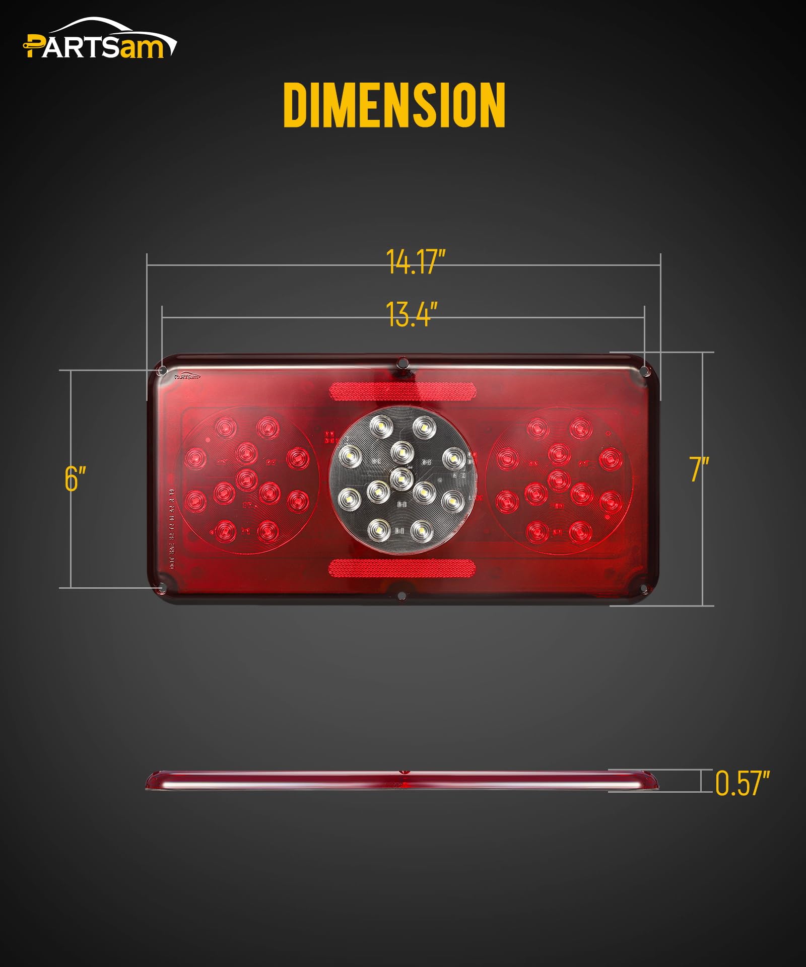 Partsam two-pack trailer lights ready for RV or trailer upgrades.