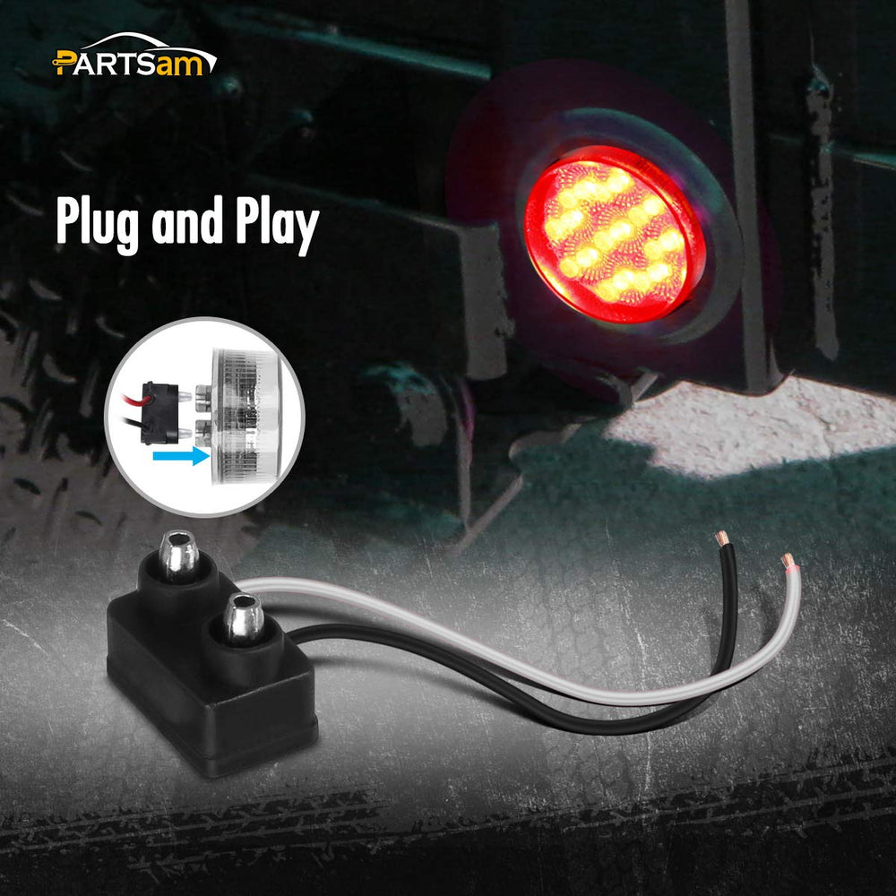 Partsam rubber grommet and pigtail kit for quick 2-prong installation.