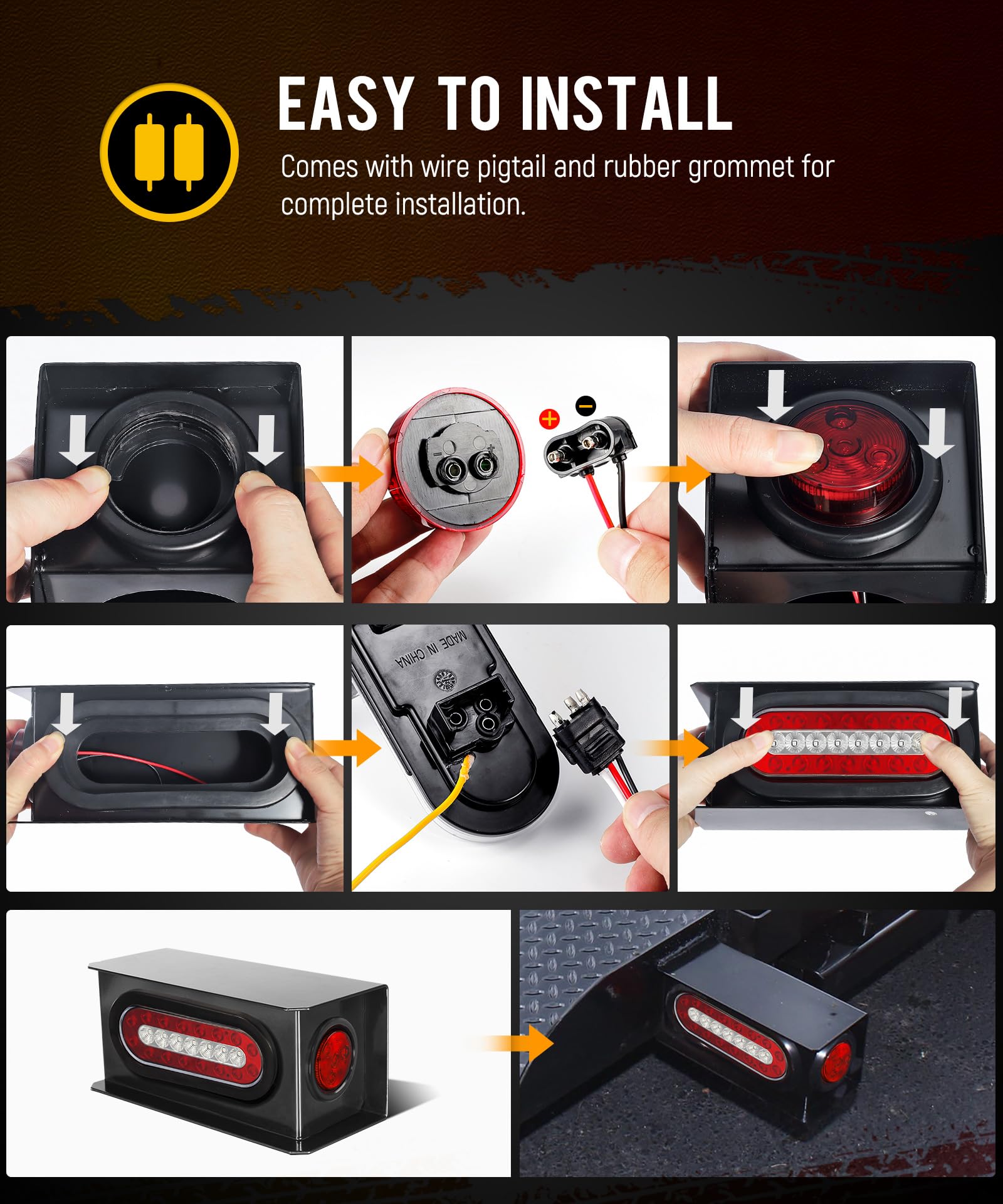 Partsam rubber grommets and wire connectors simplify installation