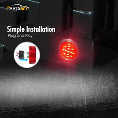Partsam sealed waterproof LED light withstands outdoor trailer conditions.