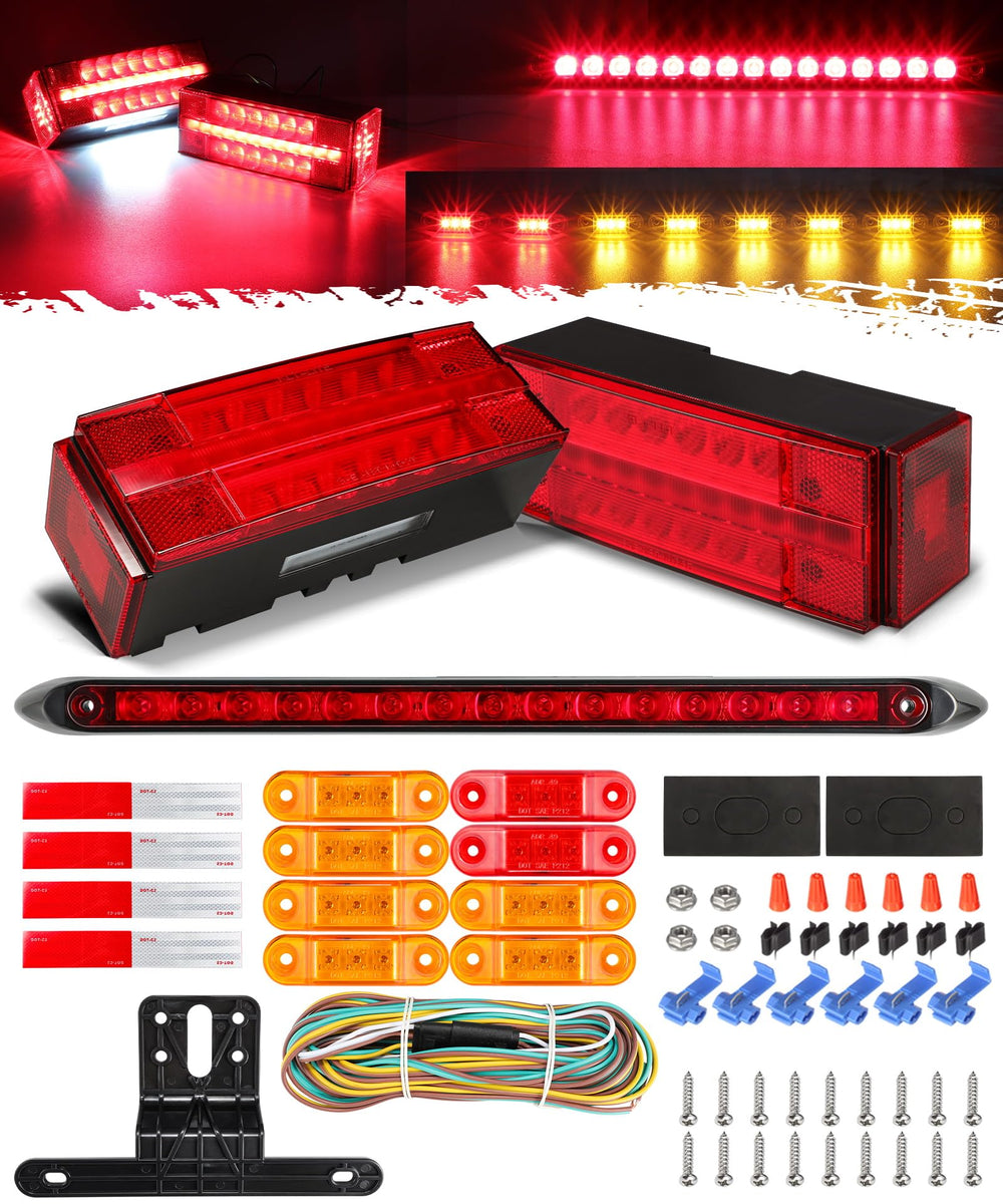 Partsam submersible trailer tail light left side for durable, waterproof signaling