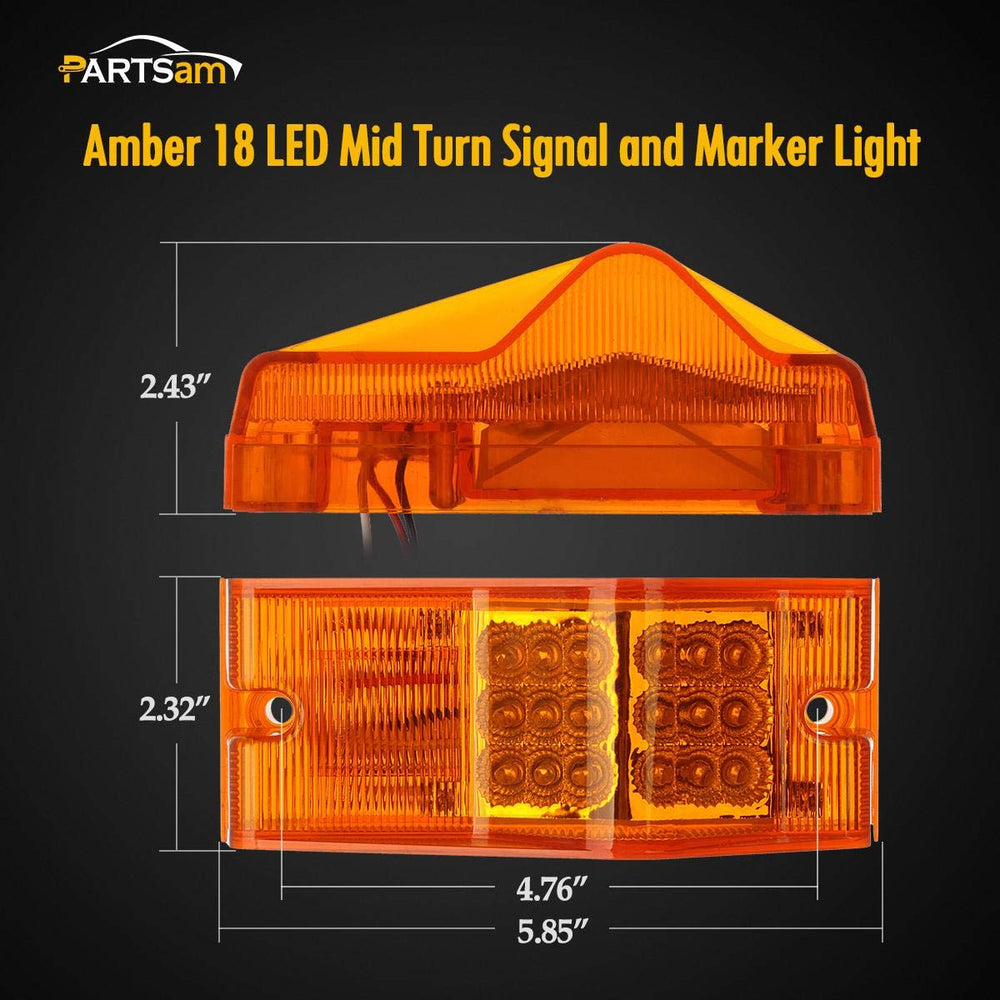 Partsam surface-mount amber LED light for quick, low-profile installation.