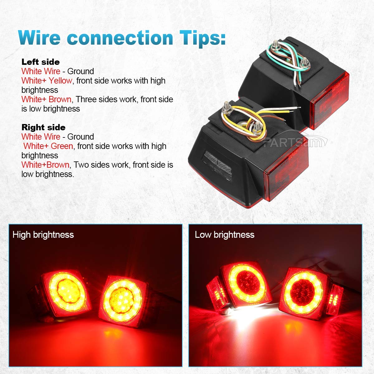 Partsam surface mount design protects LEDs from shock and vibration.