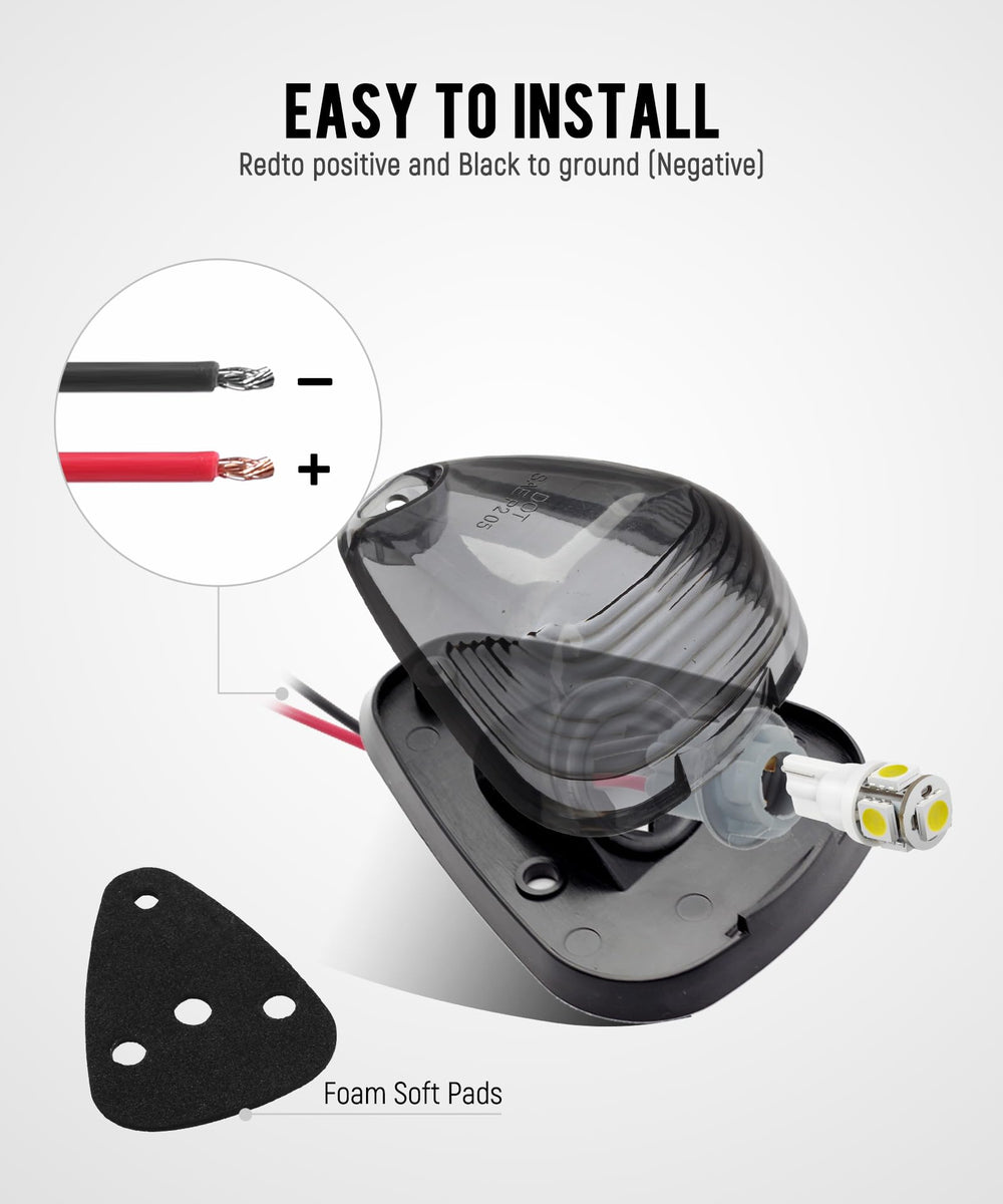 Partsam T10 W5W LED bulbs (194/168) compatible with Ford cab lights.
