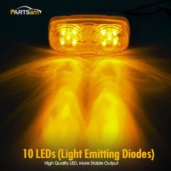 Partsam tiger eye LED marker light highlighting vehicle edges for safer lane changes