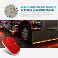 Partsam tiger eye LED side marker light highlighting trailer edge