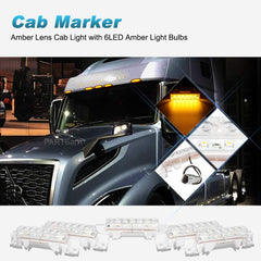Partsam top cab light marker for roof applications with bright lighting.