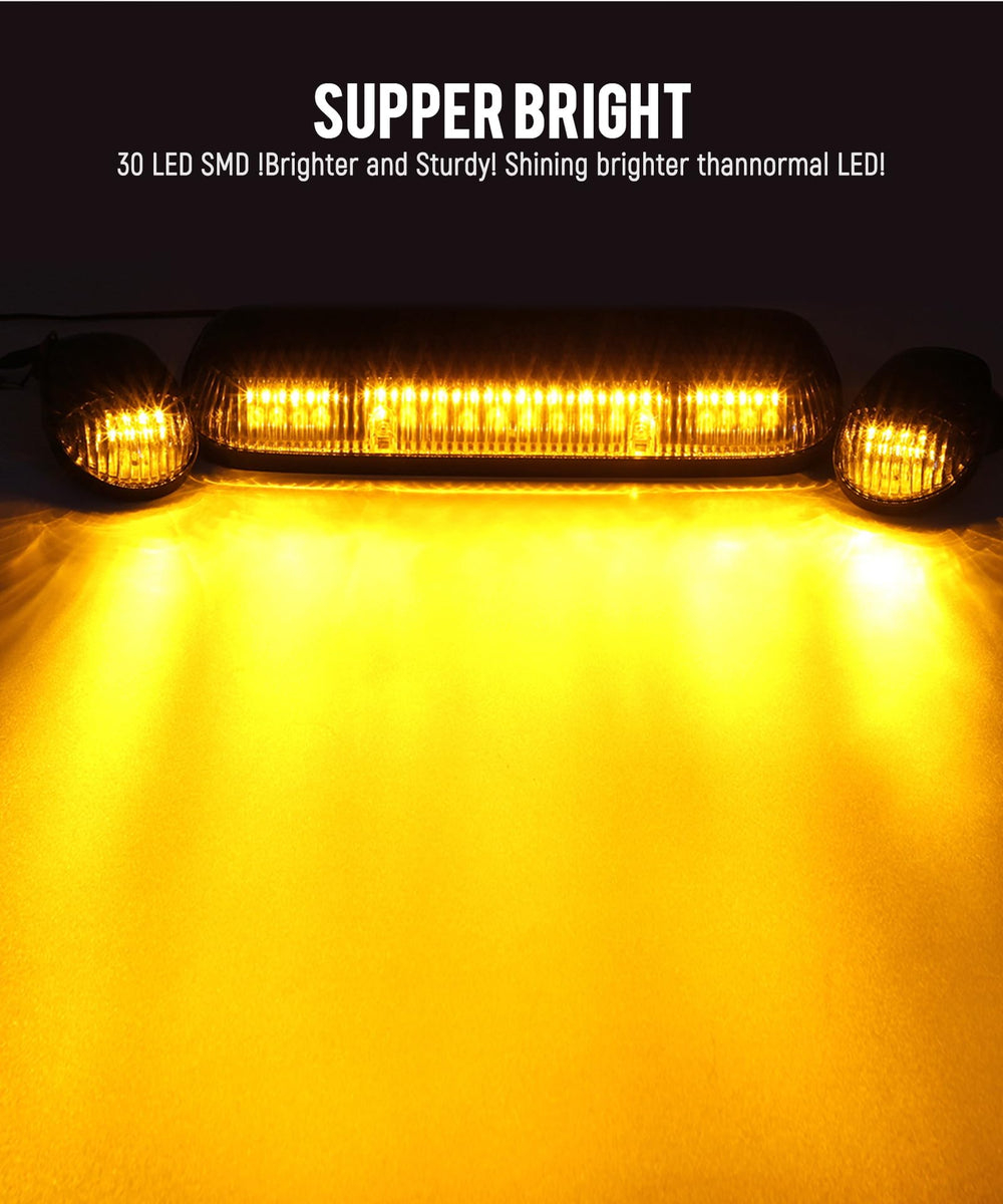 Partsam top running light with wiring included for easy installation.