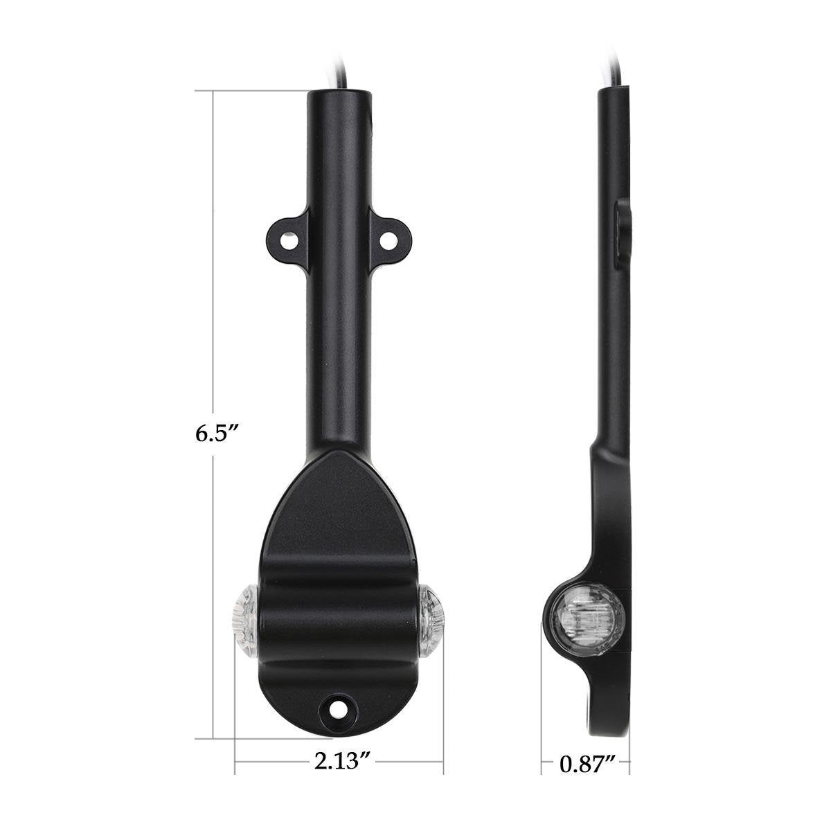 Partsam amber front light shows forward clearance for wider trailers.