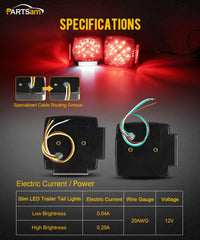 Partsam trailer light shows 3-wire connections for easy grounding