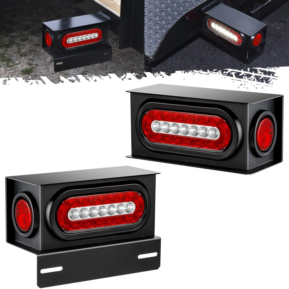 Partsam trailer light box left welded for permanent, rugged rear lighting