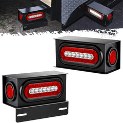 Partsam trailer light box left welded for permanent, rugged rear lighting