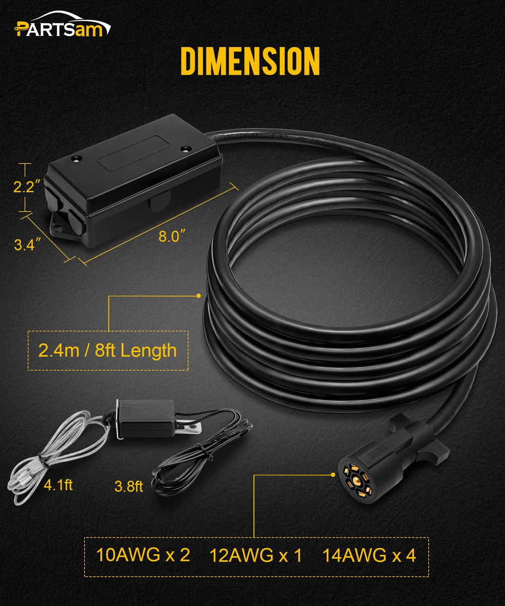 Partsam trailer light wiring system for reliable signaling