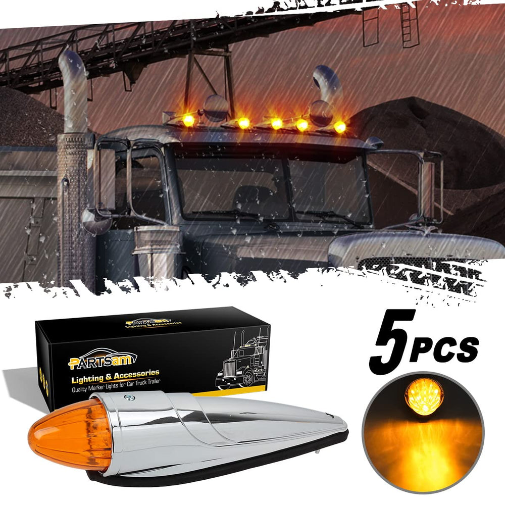 Partsam cab marker lights suited for trucks and trailers and fleet upgrades.