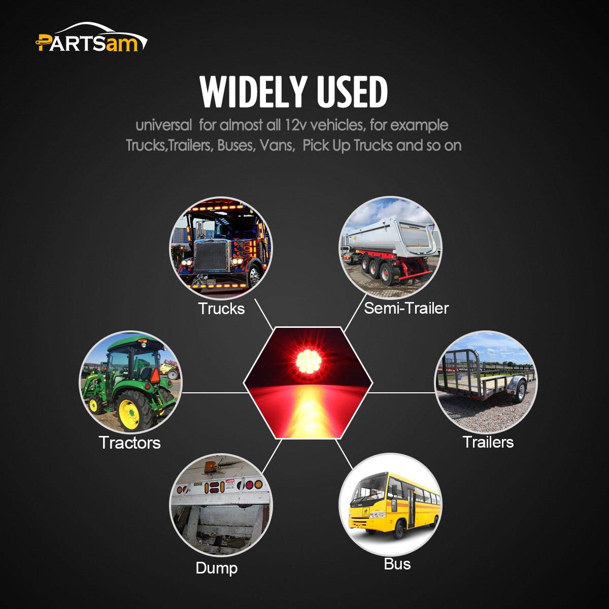 Partsam truck and RV marker light replacement for versatile use