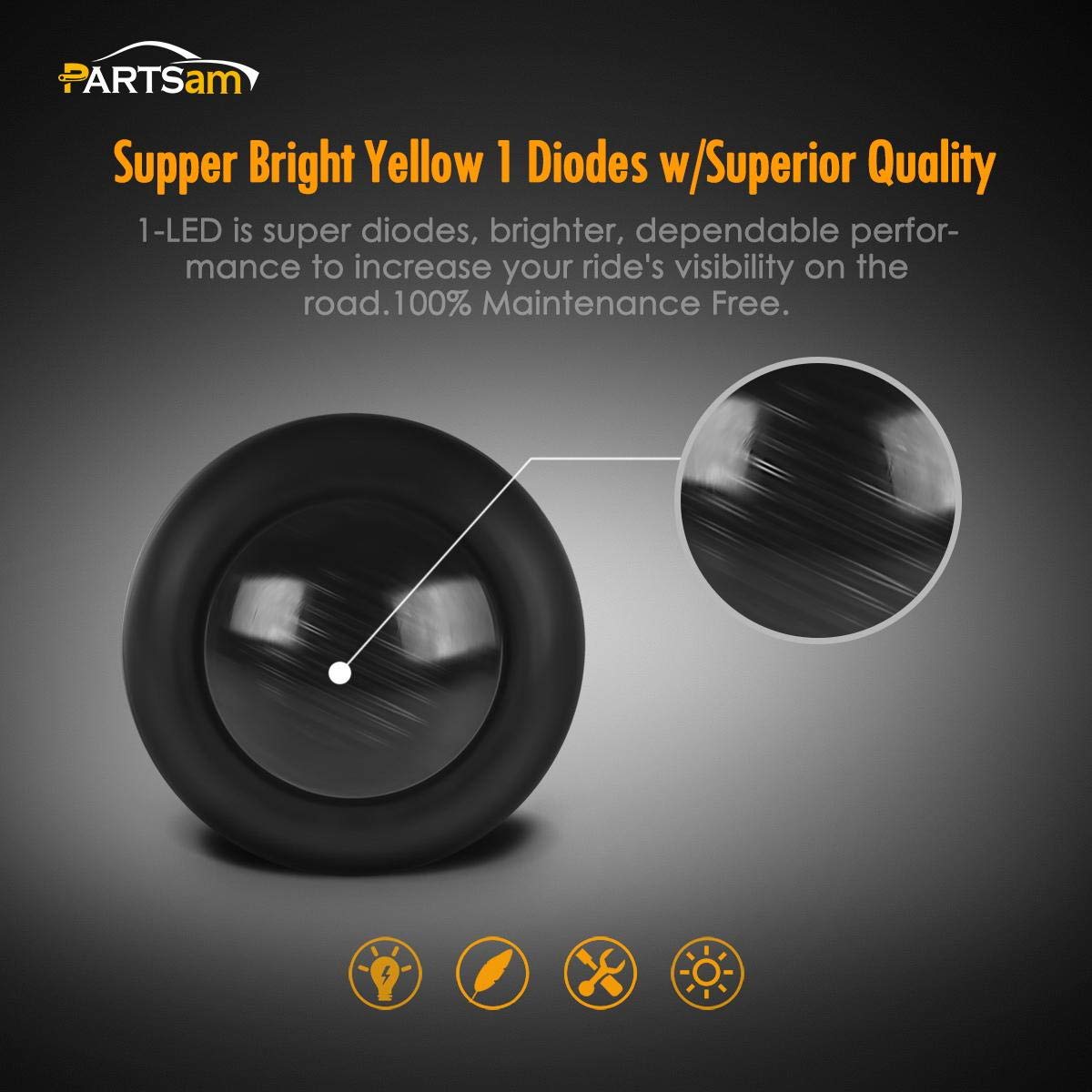 Partsam two-wire design simplifies mounting on flat panels.