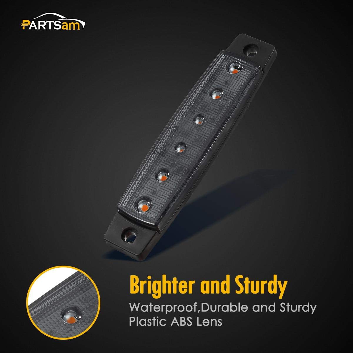 Partsam two-wire installation marker light with ground, easy surface mounting