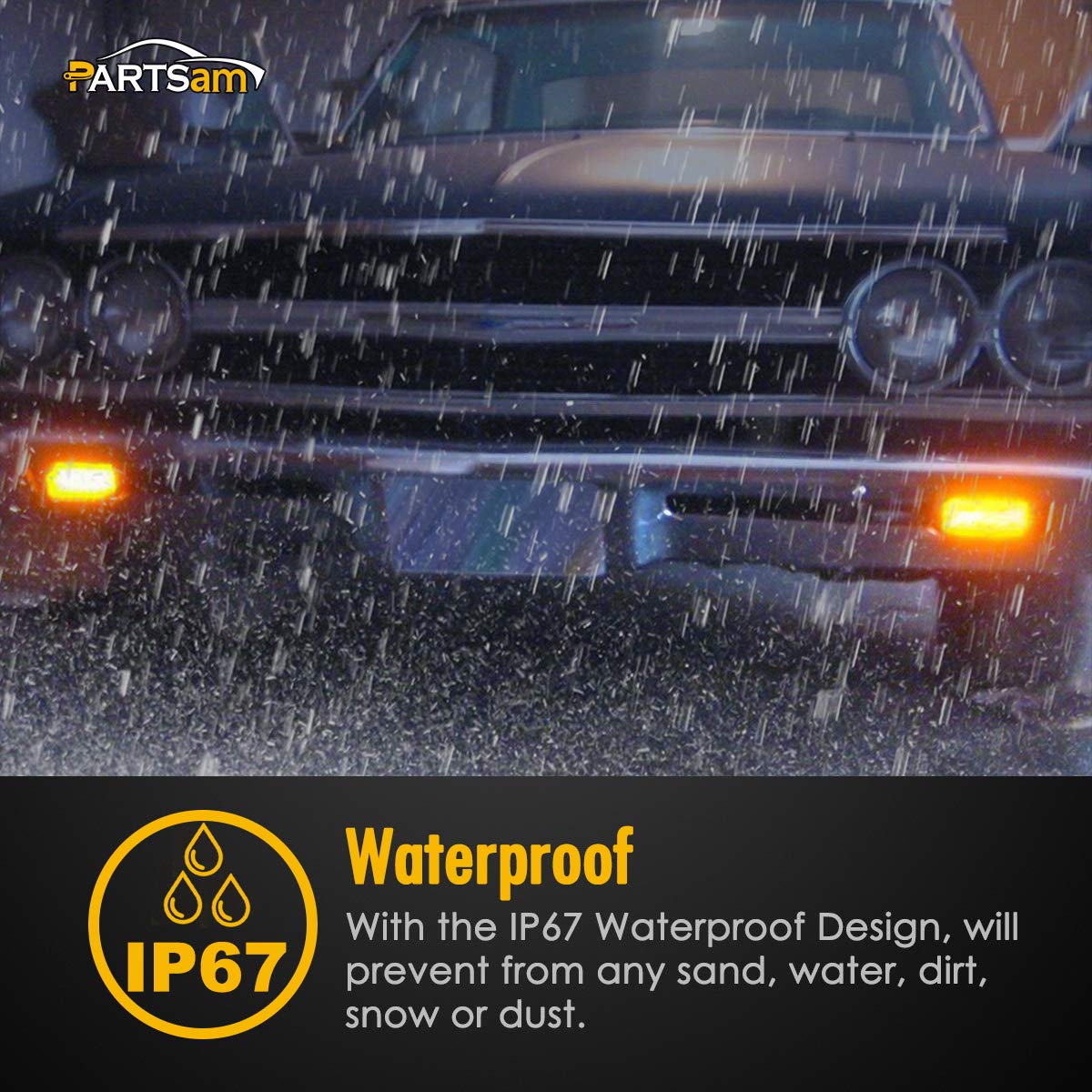 Partsam universal 12V trailer lamps fit most vehicles.