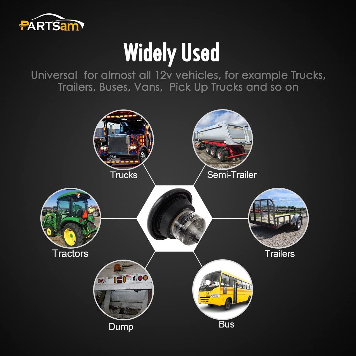 Partsam clear lens emits 60 lumens per light for color visibility