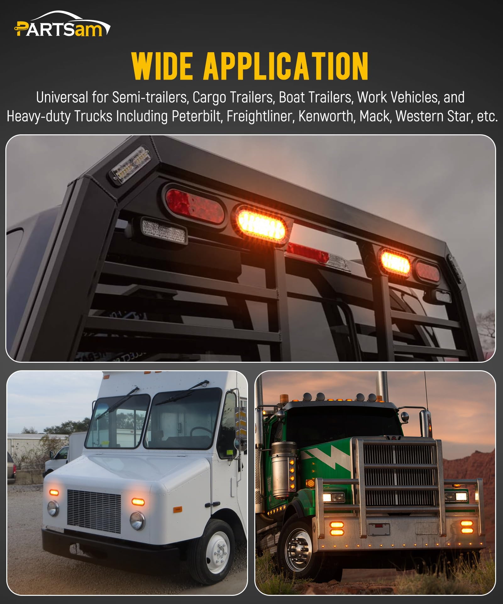 Partsam universal compatibility for trucks trailers and heavy vehicles