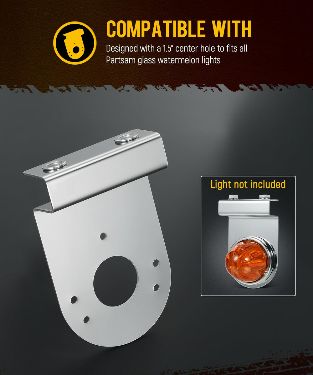 Partsam universal watermelon light bracket for trucks offers flexible mounting options.