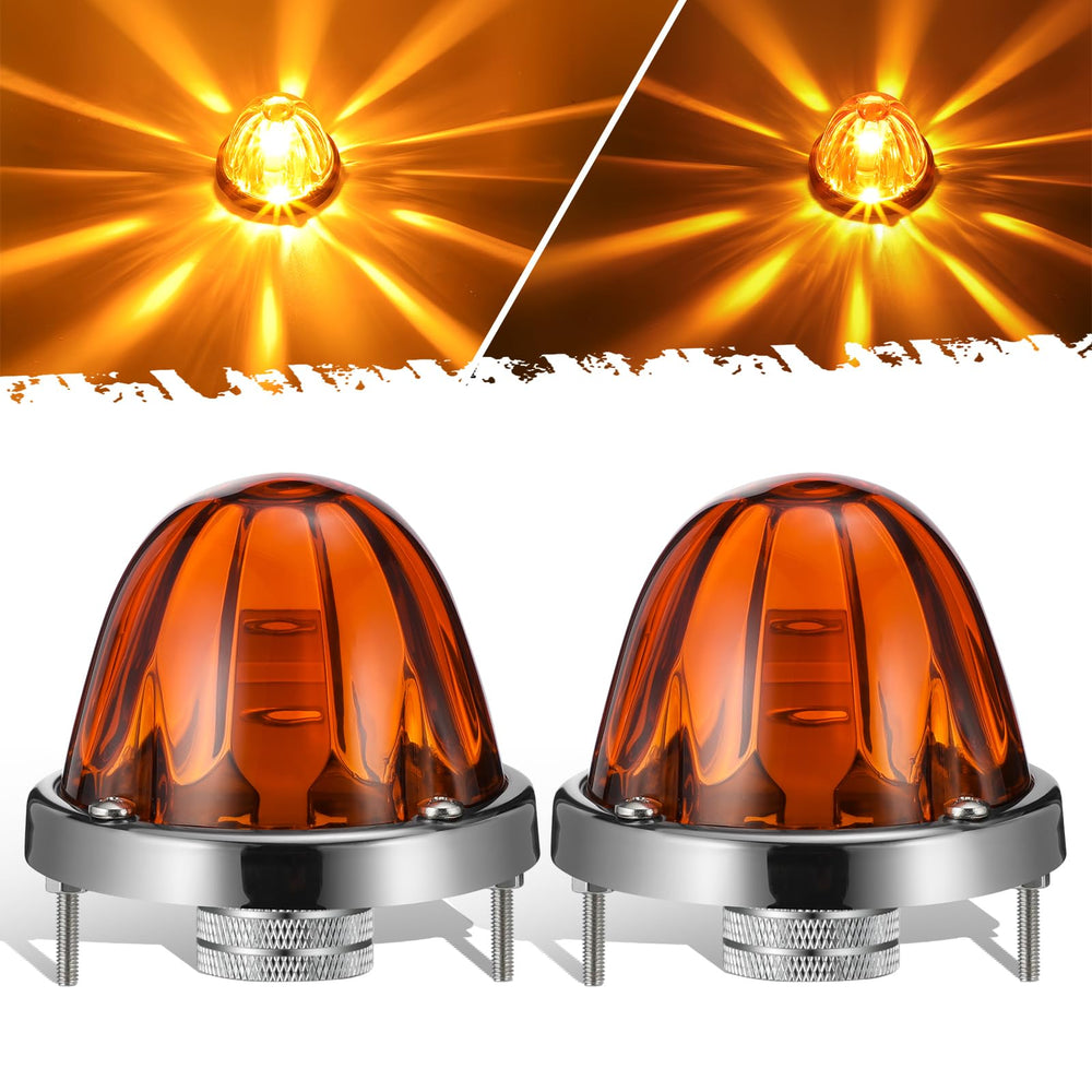 Partsam watermelon amber glass lens light improves highway visibility and signaling.