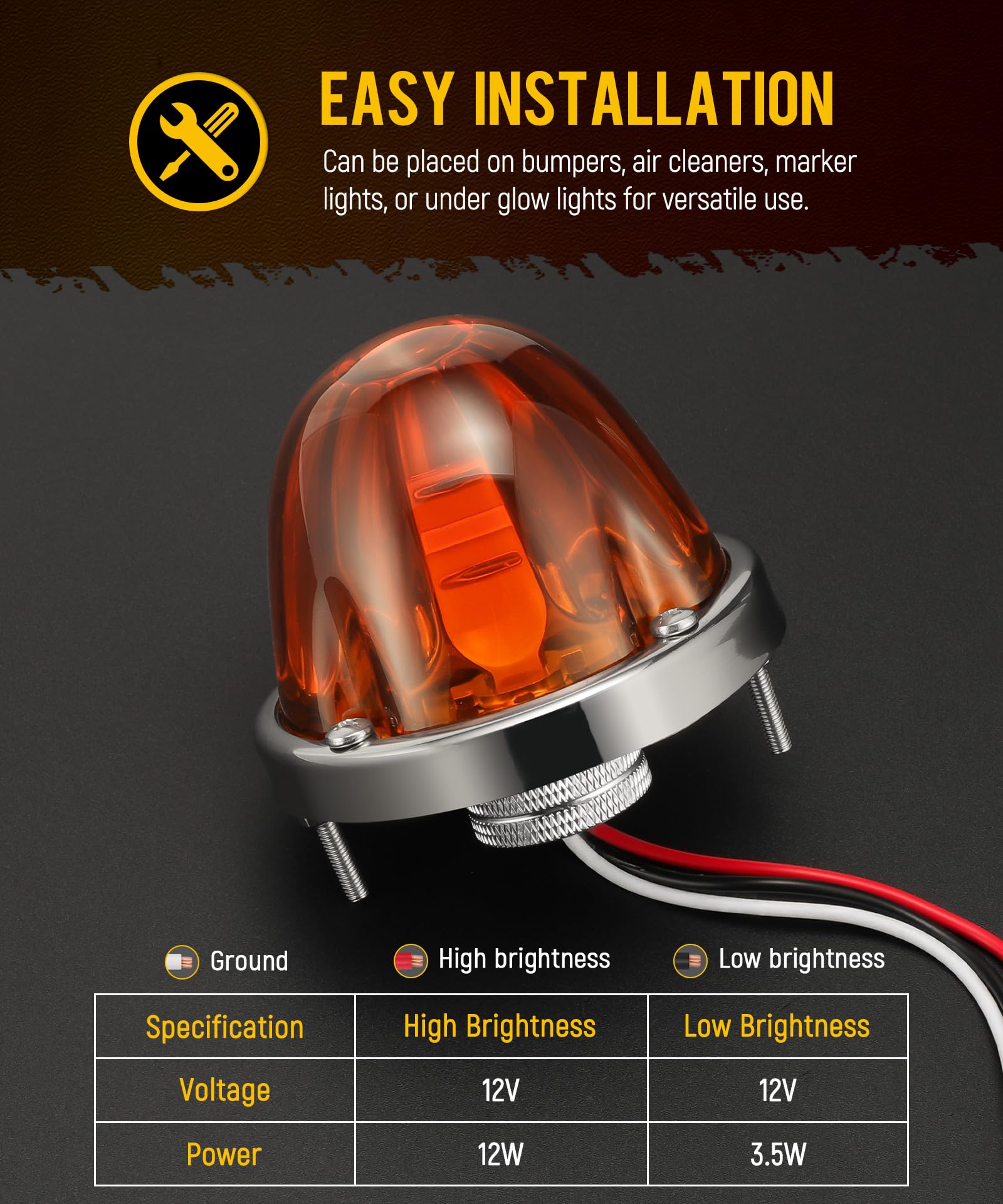Partsam watermelon glass lens light delivers sharp, eye catching illumination.