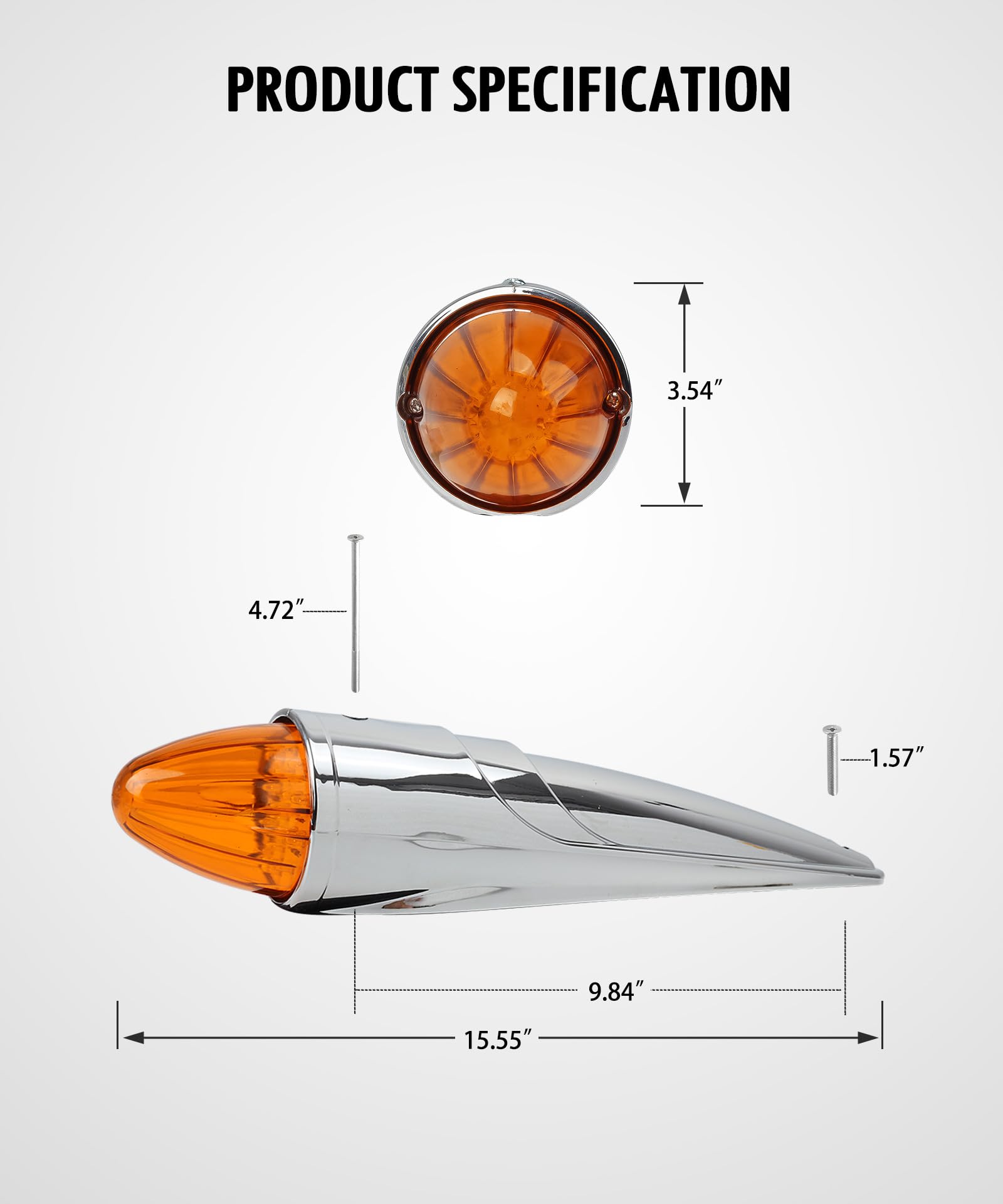 Partsam Watermelon Grakon 1000 style cab light enhances marker signaling.