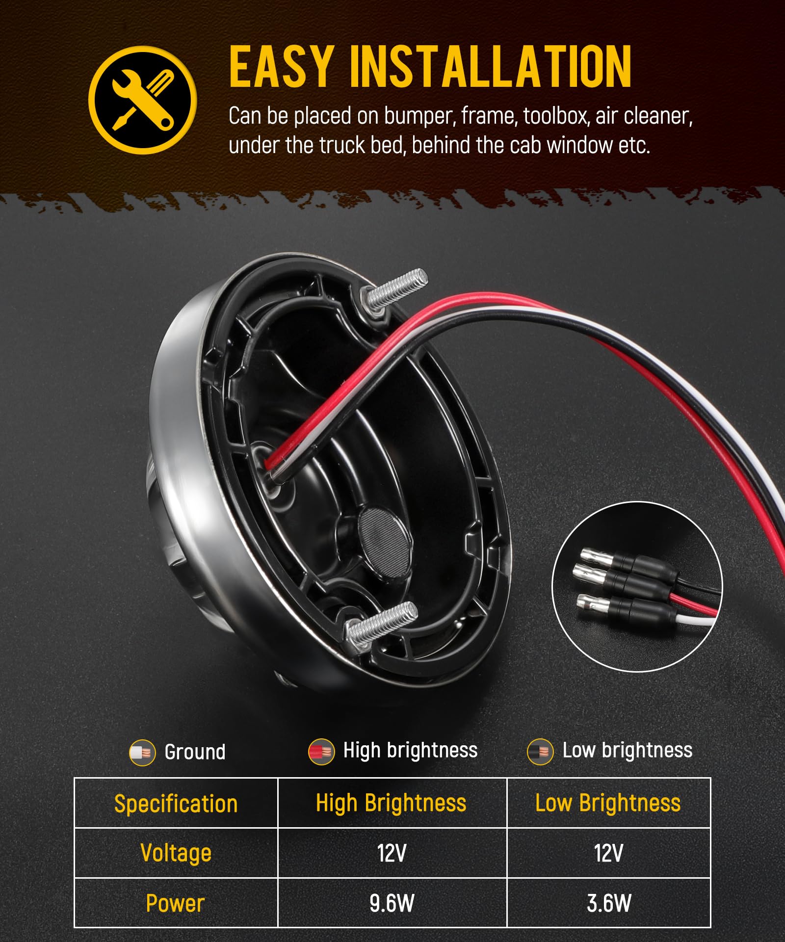 Partsam watermelon light supports 10-30V compatibility for most vehicles.