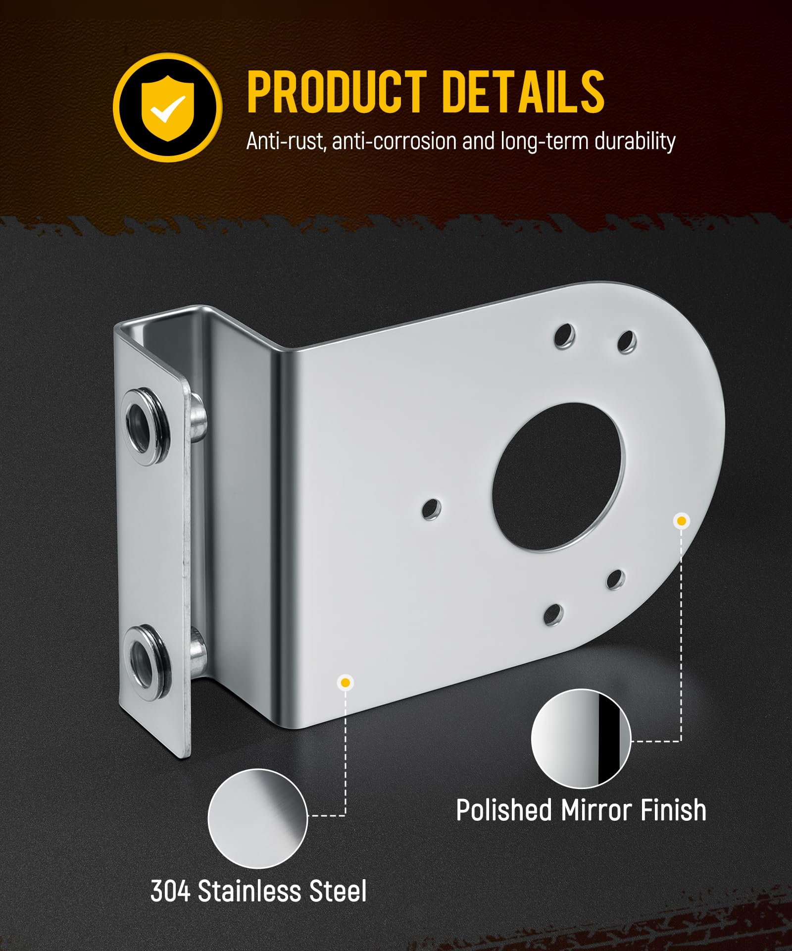 Partsam watermelon light bracket with 1.5-inch center hole fits Partsam lights securely.