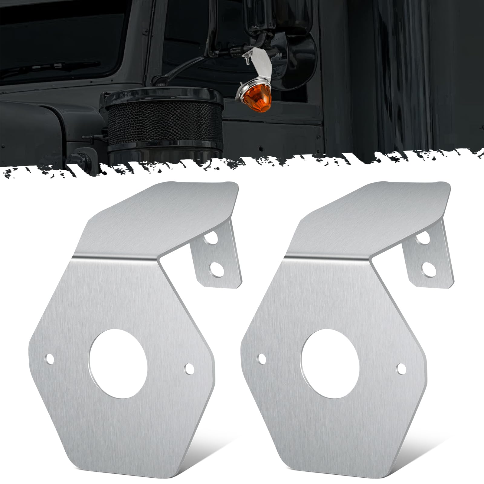 Partsam watermelon light bracket front view shows sturdy stainless steel construction for all-weather durability