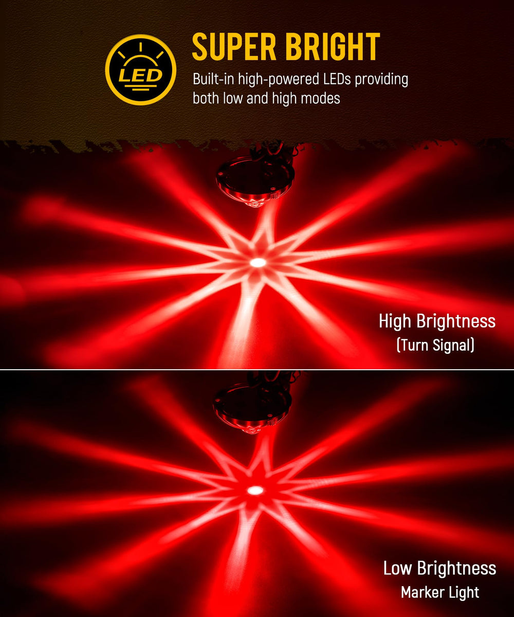 Partsam watermelon light with chrome bezel and glass lens for durability.