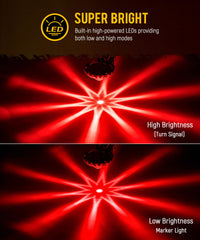 Partsam watermelon light with chrome bezel and glass lens for durability.