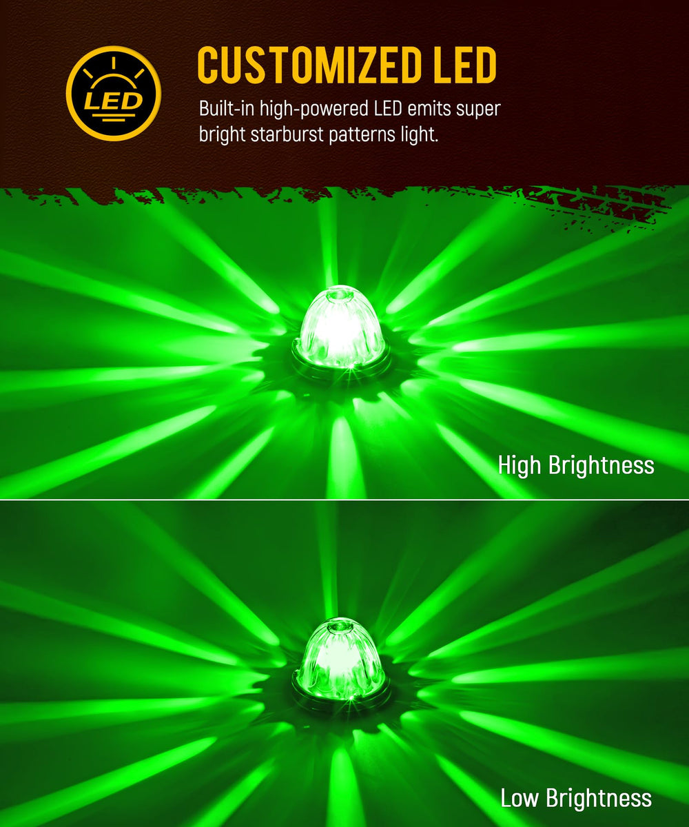 Partsam watermelon light glass lens delivers sharp turn signal lighting for Kenworth and Peterbilt
