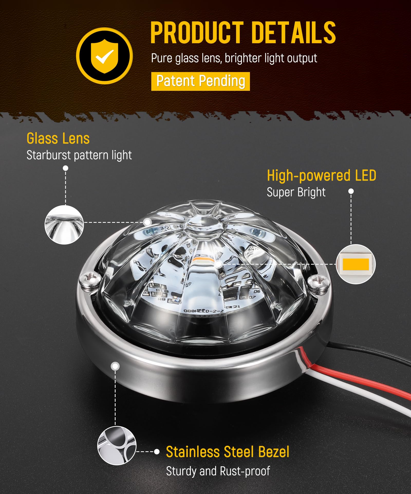 Partsam watermelon light uses three-wire connection for simple wiring.