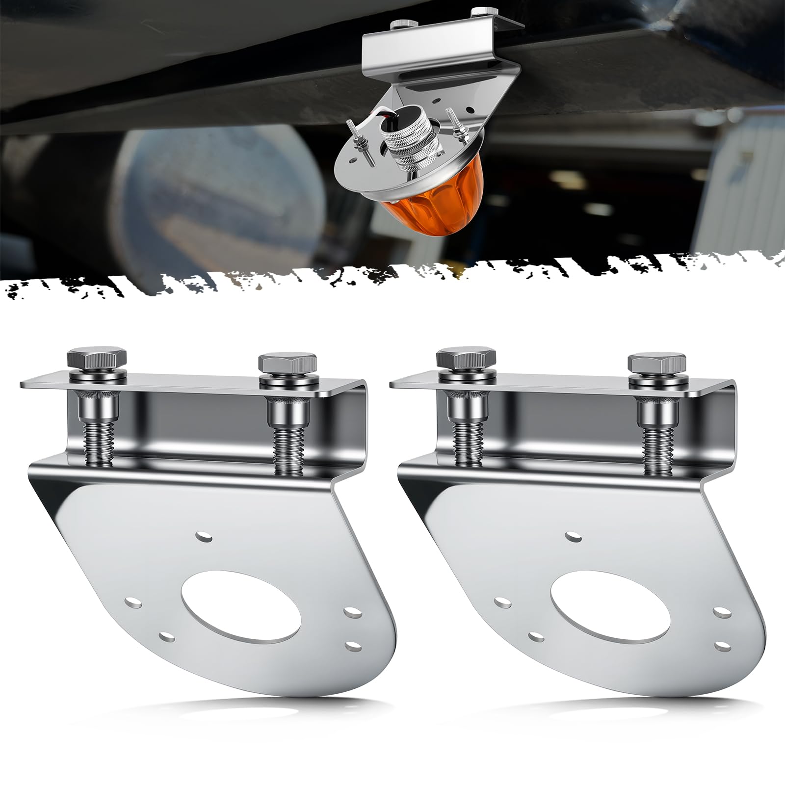 Partsam watermelon light under glow frame bracket in a 45-degree mount for dramatic visibility