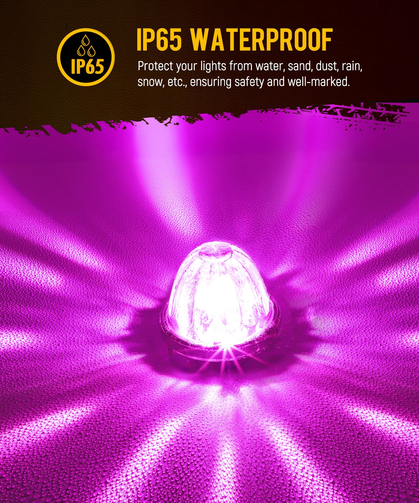 Partsam purple watermelon light weatherproof seal withstands elements