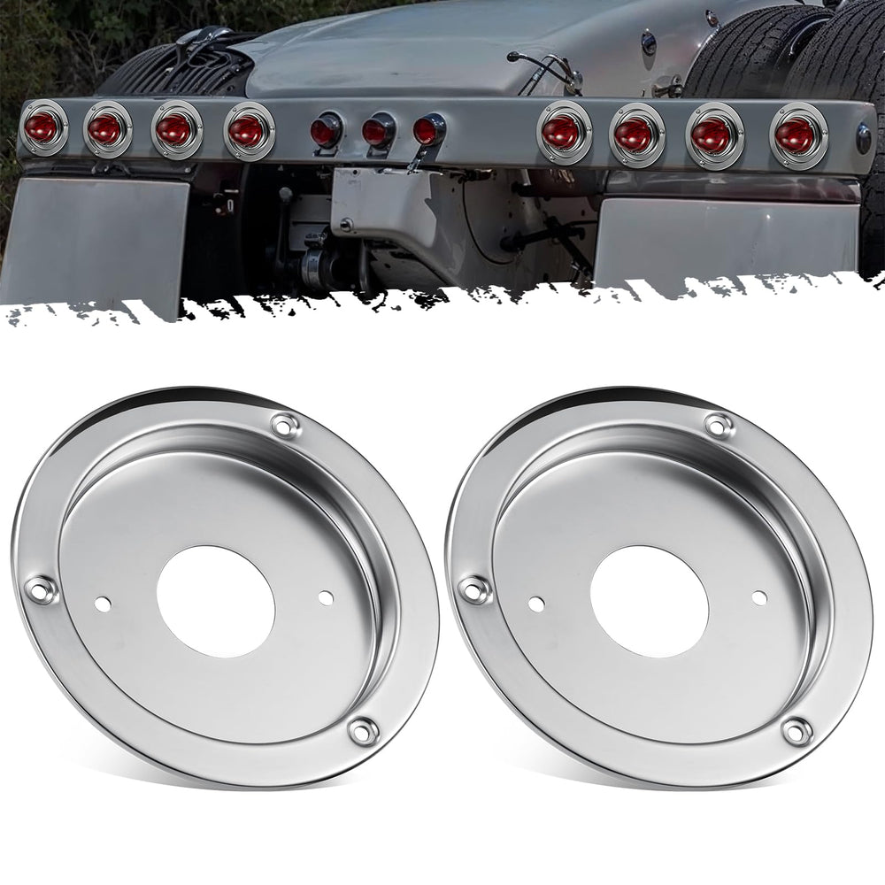 Partsam watermelon lights bunk adapter in stainless steel for secure 4-inch bezel mounting