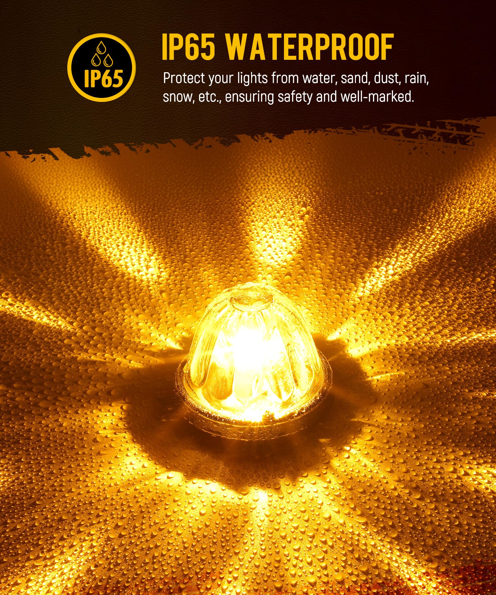 Partsam watermelon lights pack includes 2 amber units ready for universal truck compatibility