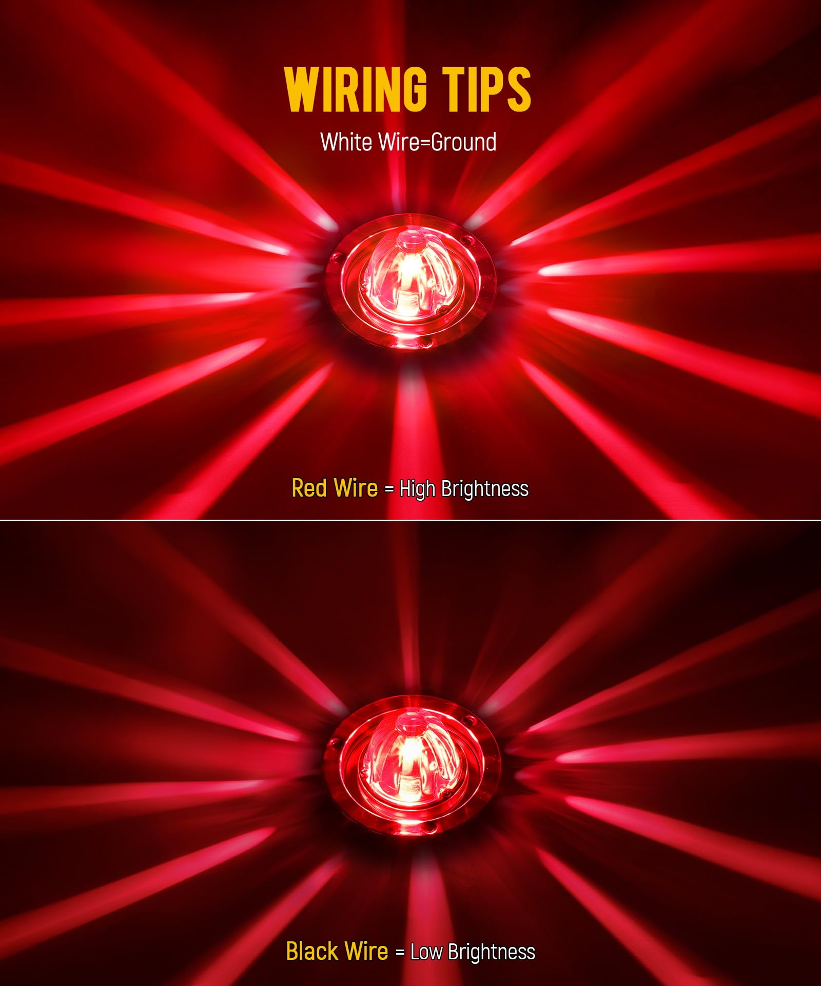 Partsam Watermelon Lights with stainless bezel base for durable mounting