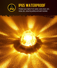 Partsam watermelon lights stainless bezel close-up highlighting durability