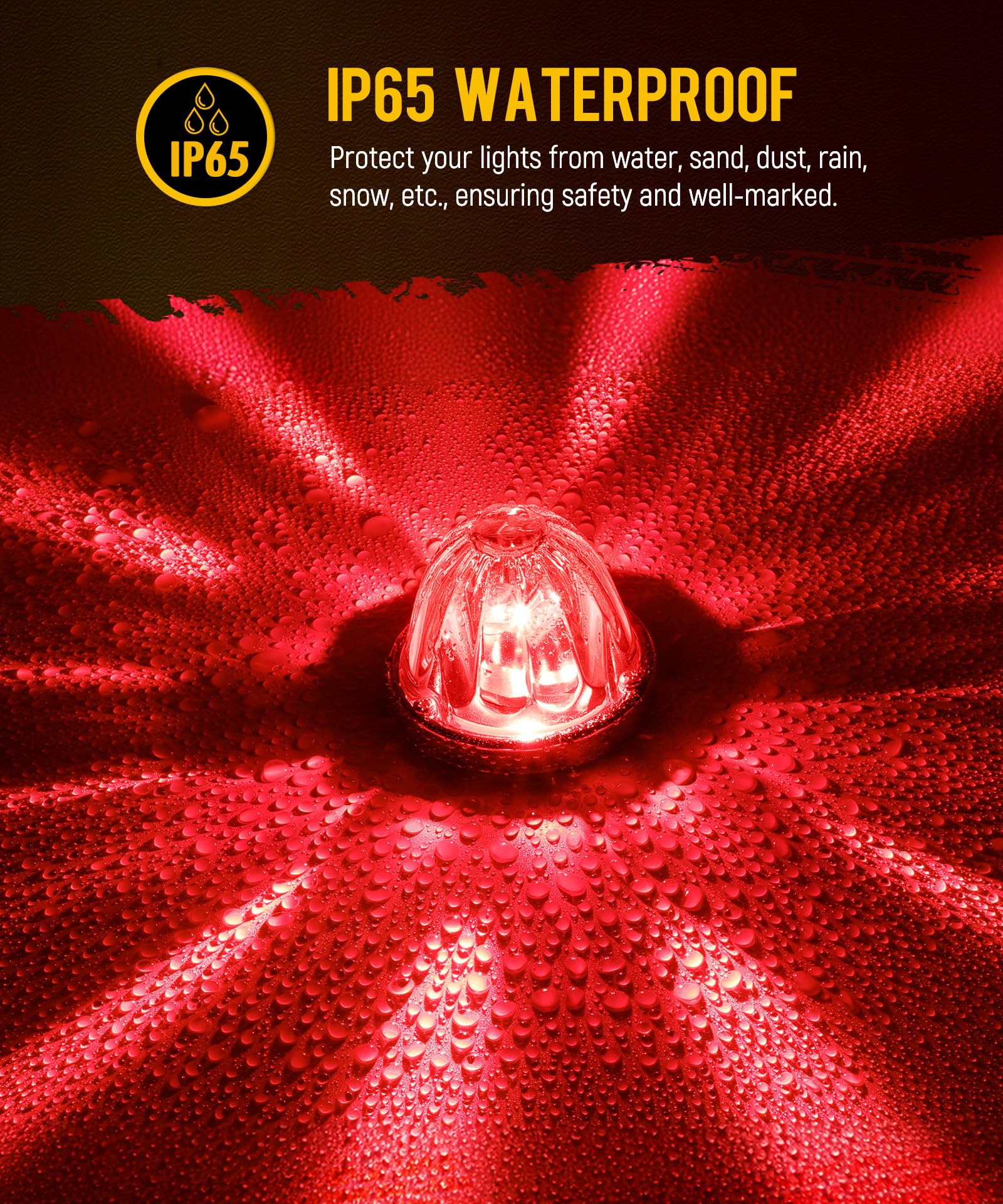 Partsam Watermelon Lights installed on a bumper for clear signaling.
