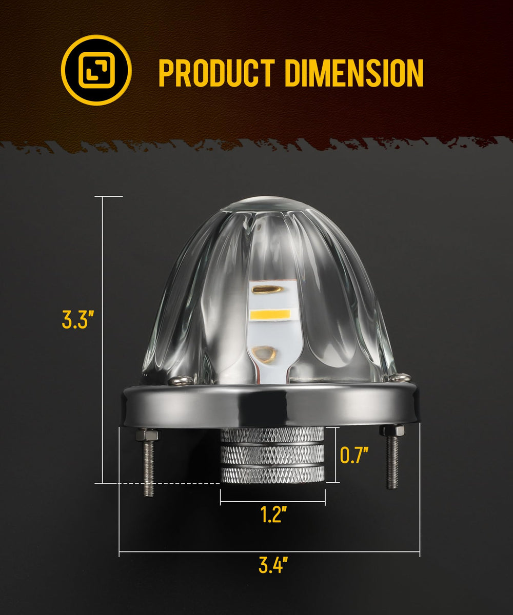 Partsam watermelon lights turn signal function as amber marker lights